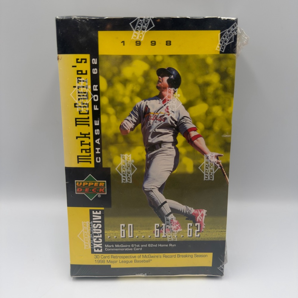 1998 Upper Deck Mark McGwire Chase for 62 Factory Sealed 30 Card Set MLB